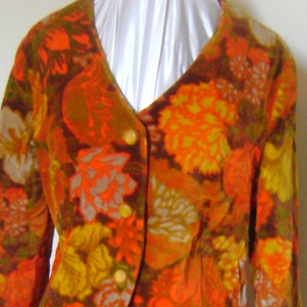 Cotton Velour Woman's Jacket and Skirt,  Two Piece Skirt Suit, Vintage